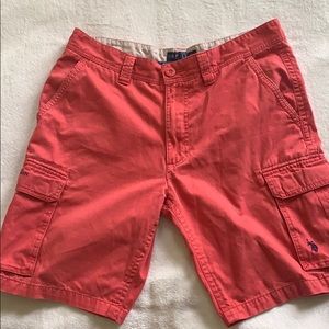 Red US Polo Assn Cargo Shorts